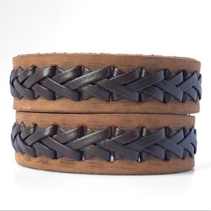 A3) New!USA MADE GENUINE LEATHER HANDCRAFTED WOOD GRAIN BRACELETS